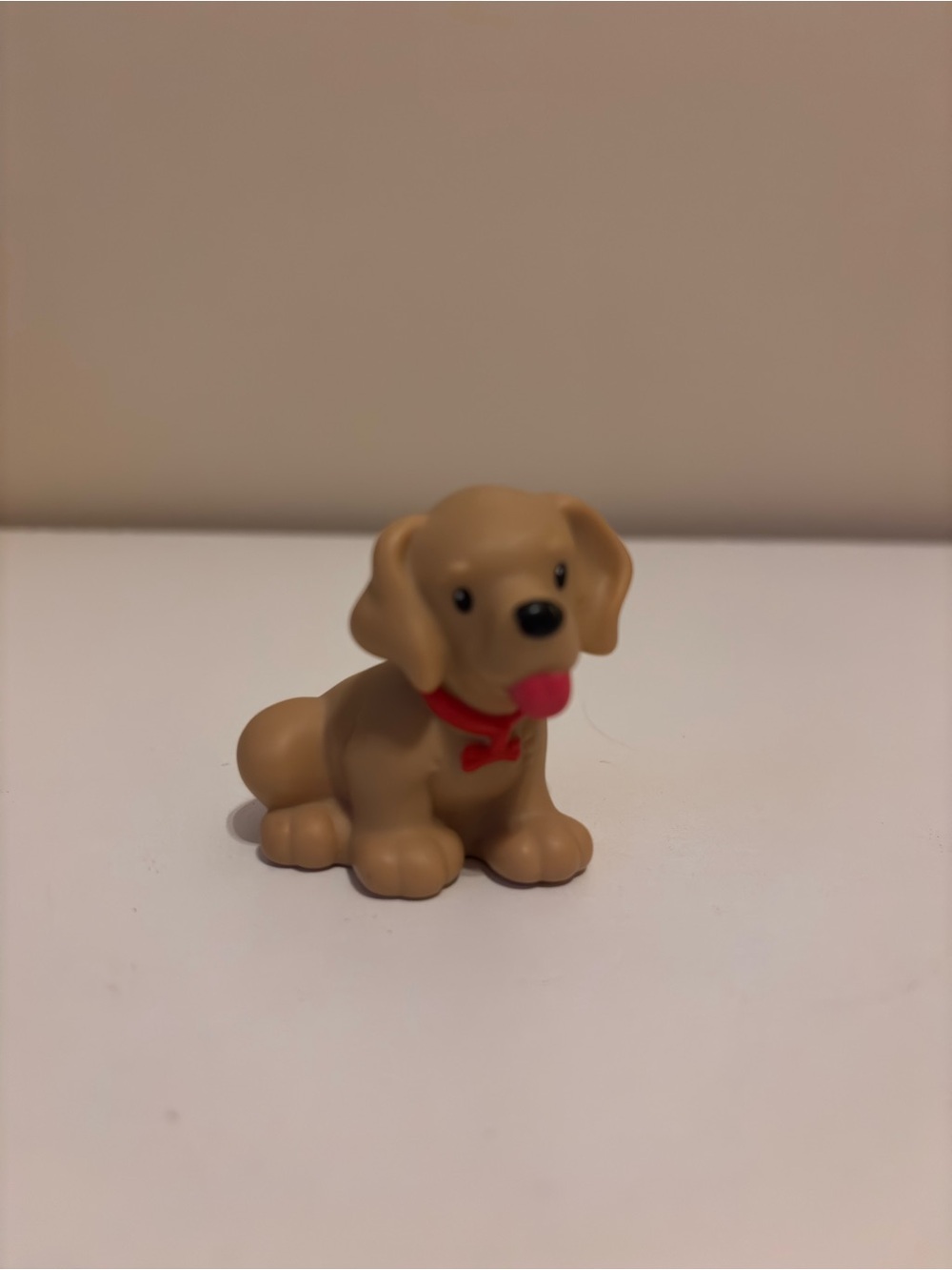 Little People Christmas Brown Dog Replacement Figurine with Red Collar - Pet Toy